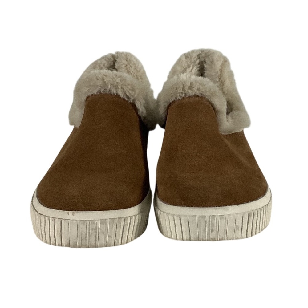 Timberland Skyla Bay Suede Faux Fur Slip On Sneakers Wheat Brown A2CDJ Womens7.5